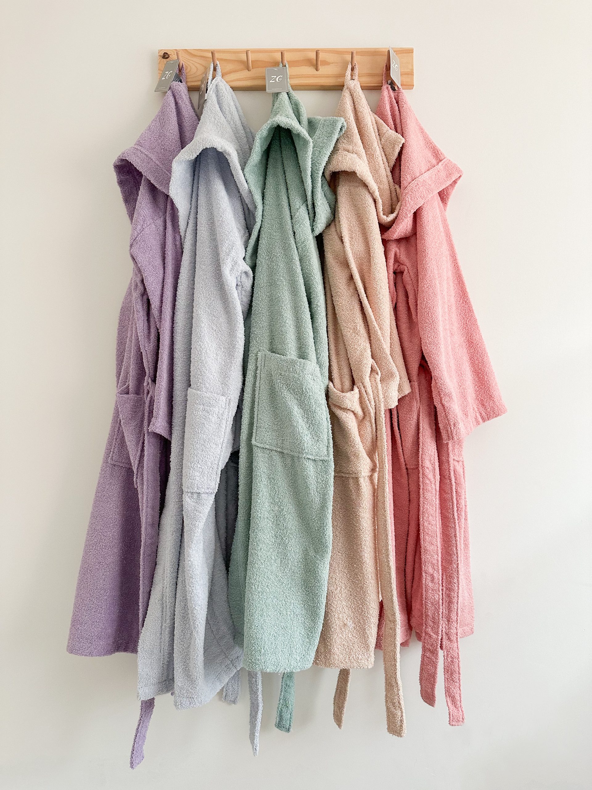 Махровый халат ZG с капюшоном